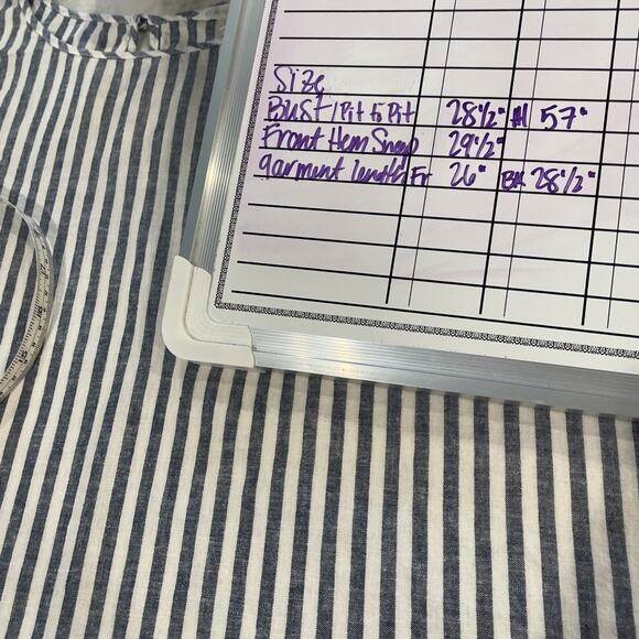 Caslon Nordstrom Women's Stripe Linen Blend Top Sz 3X Dolman Slv Boho Lagenlook - Picture 7 of 9